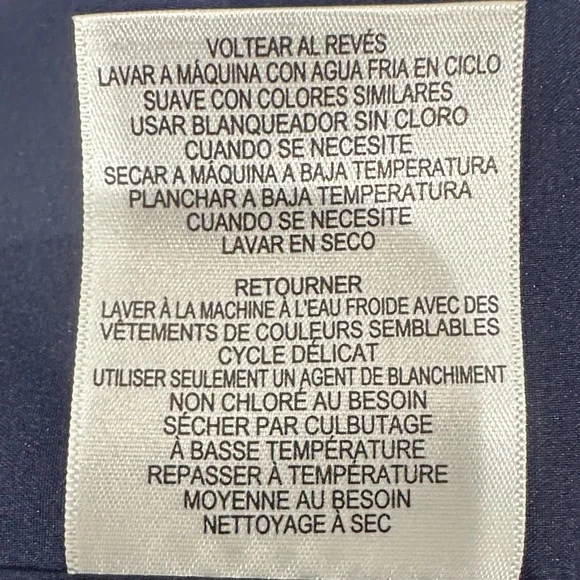 Maggy London Navy Blue V-Neck Floral Ruffles Coquette Girl Midi Dress Size 10 - Picture 14 of 15